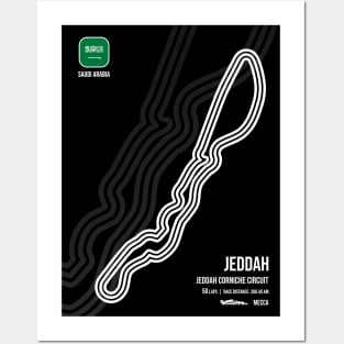 Jeddah Race Track (B&W) Posters and Art